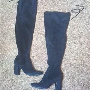 Black Heeled Over-the-Knee Boots